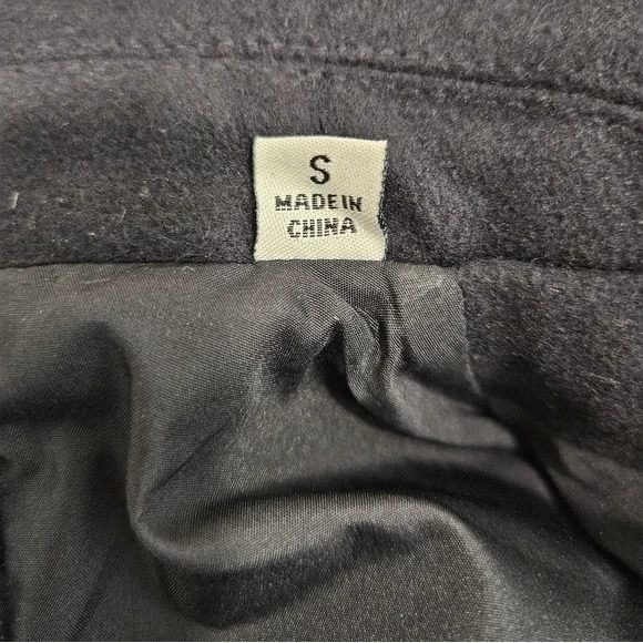 LEVIS Womens Wool Blend Navy Moto Punk Jacket Small Asymmetrical Zip Edgy - Picture 7 of 16